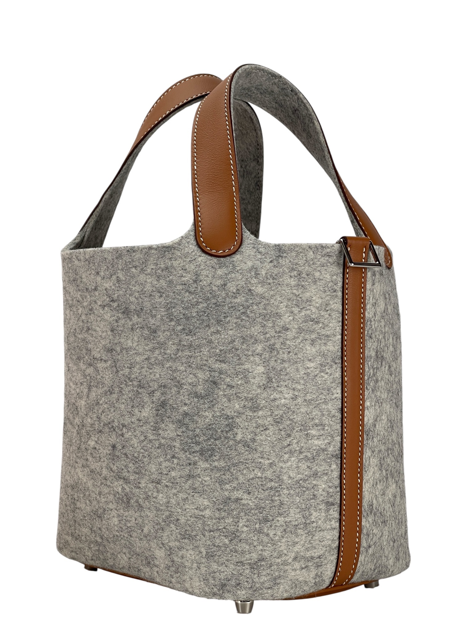 HERMES - Picotin PM Picotin 18 Grey Gold Felt Swift  Palladium Hardware