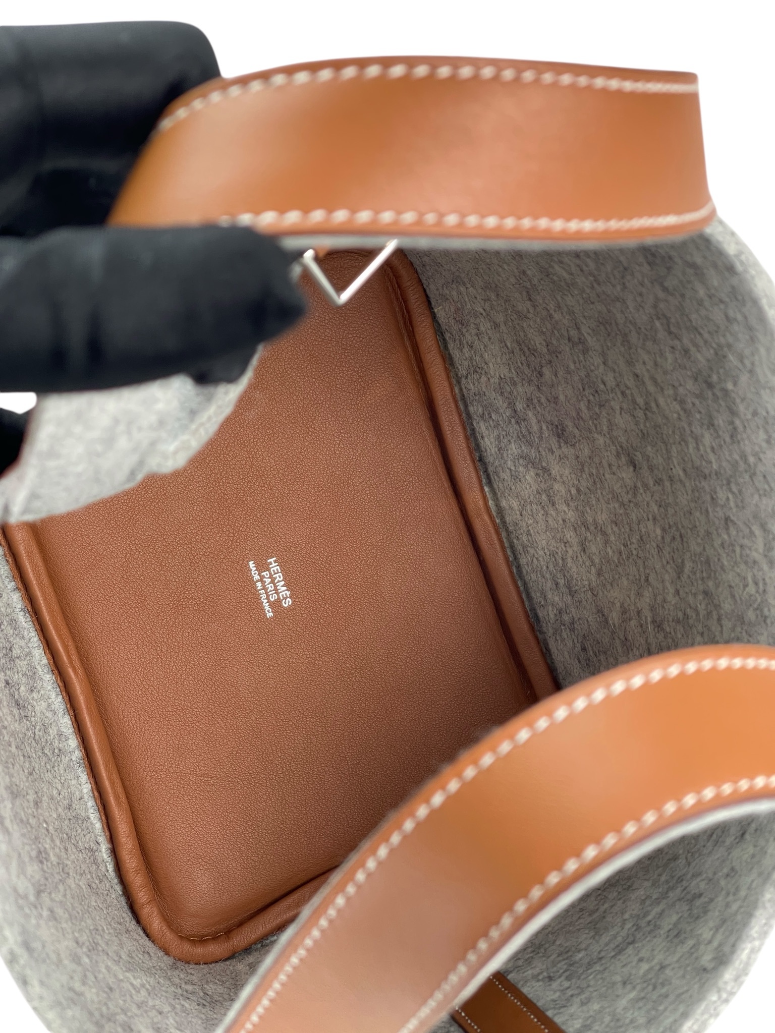 HERMES - Picotin PM Picotin 18 Grey Gold Felt Swift  Palladium Hardware