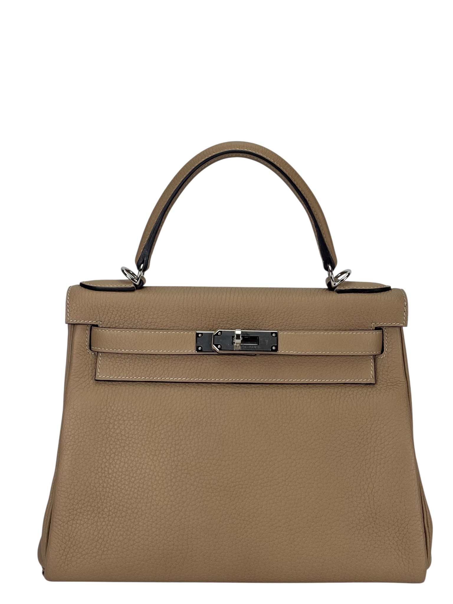 HERMES - Kelly 28 S2 Trench Togo Palladium Hardware