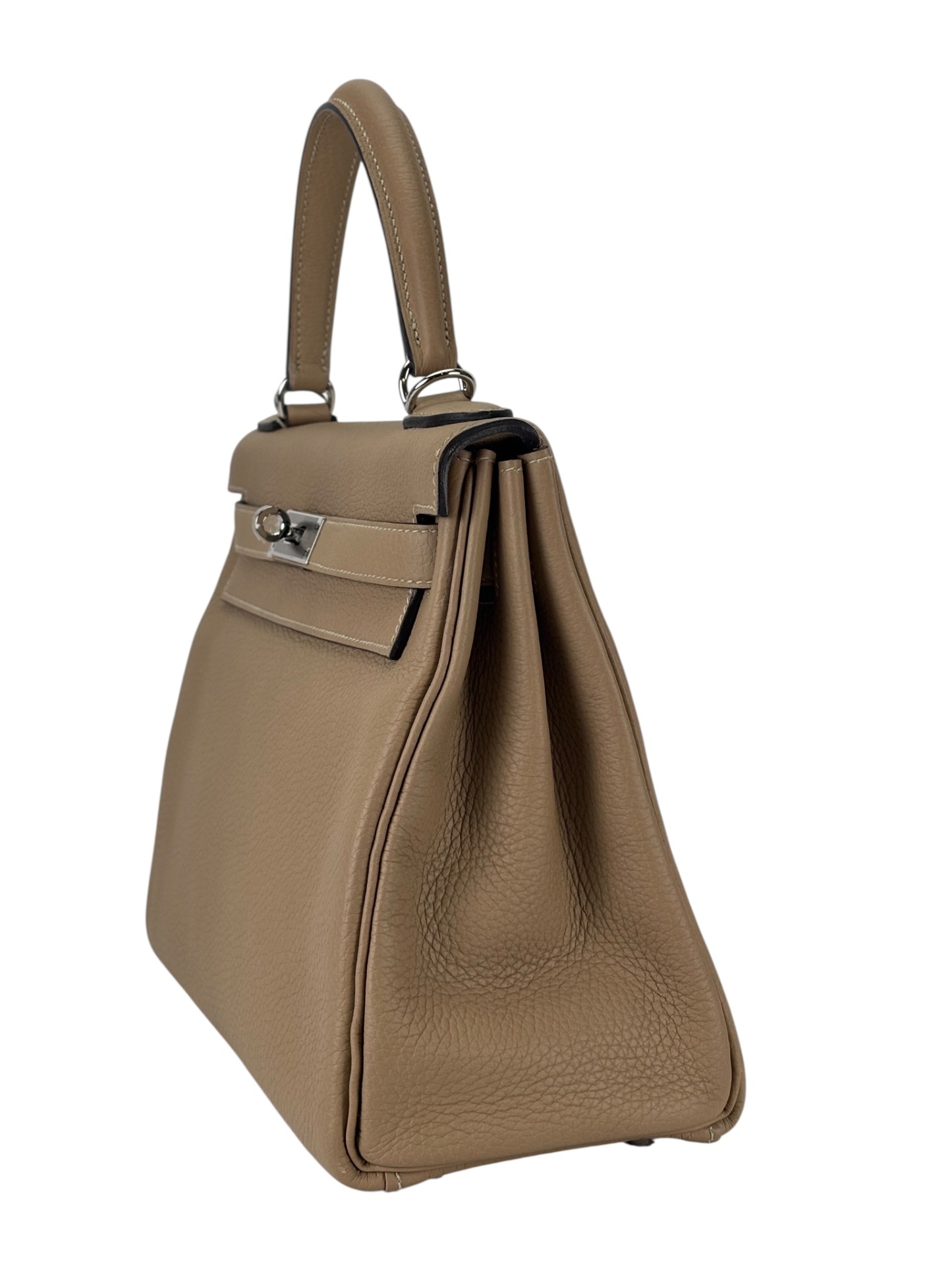 HERMES - Kelly 28 S2 Trench Togo Palladium Hardware