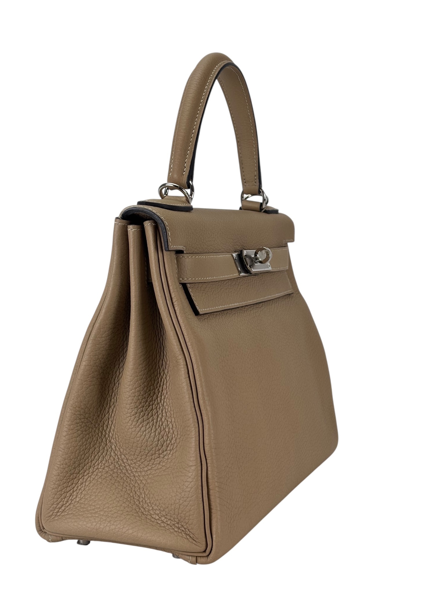 HERMES - Kelly 28 S2 Trench Togo Palladium Hardware