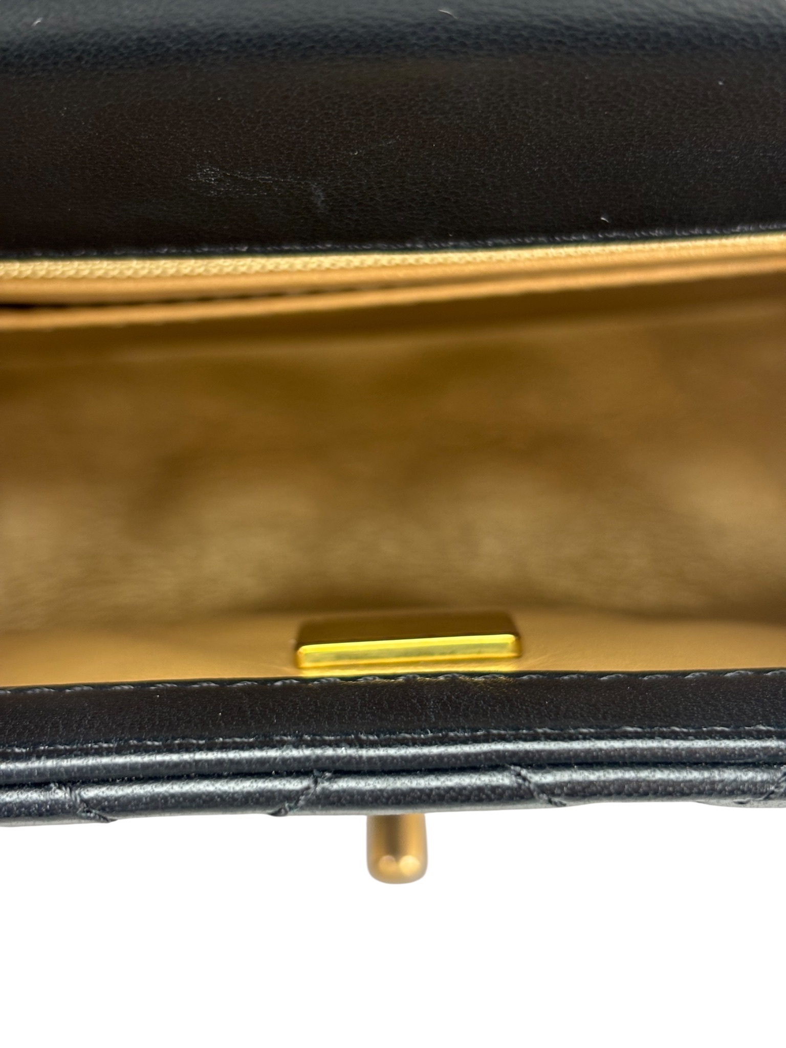 CHANEL - Black Lambskin Mini Classic Square Flap Shoulder Bag 17