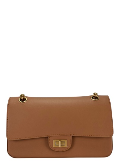 CHANEL - Beige Calfskin Smooth Leather 2.55 Nude Bag