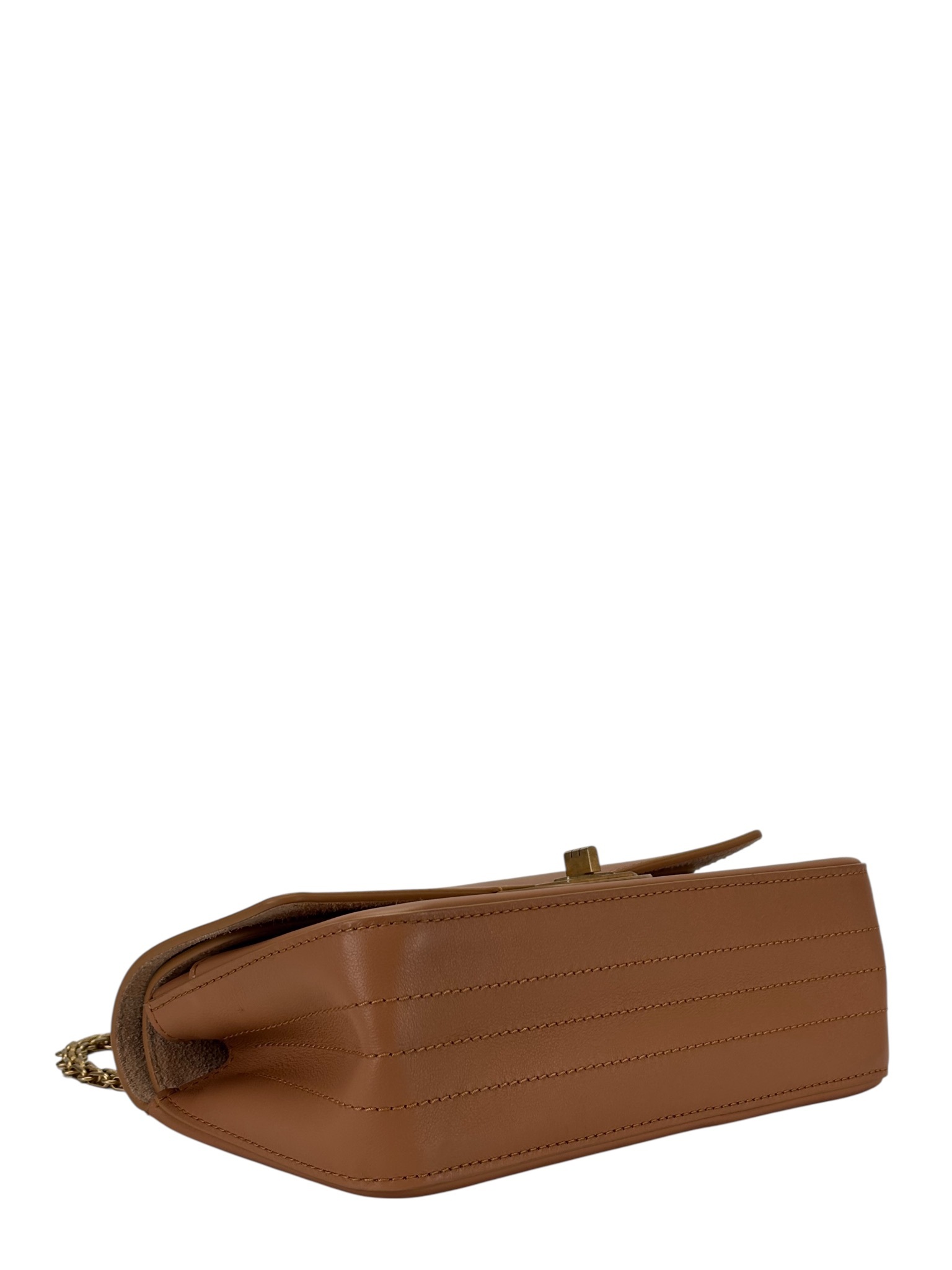 CHANEL - Beige Calfskin Smooth Leather 2.55 Nude Bag