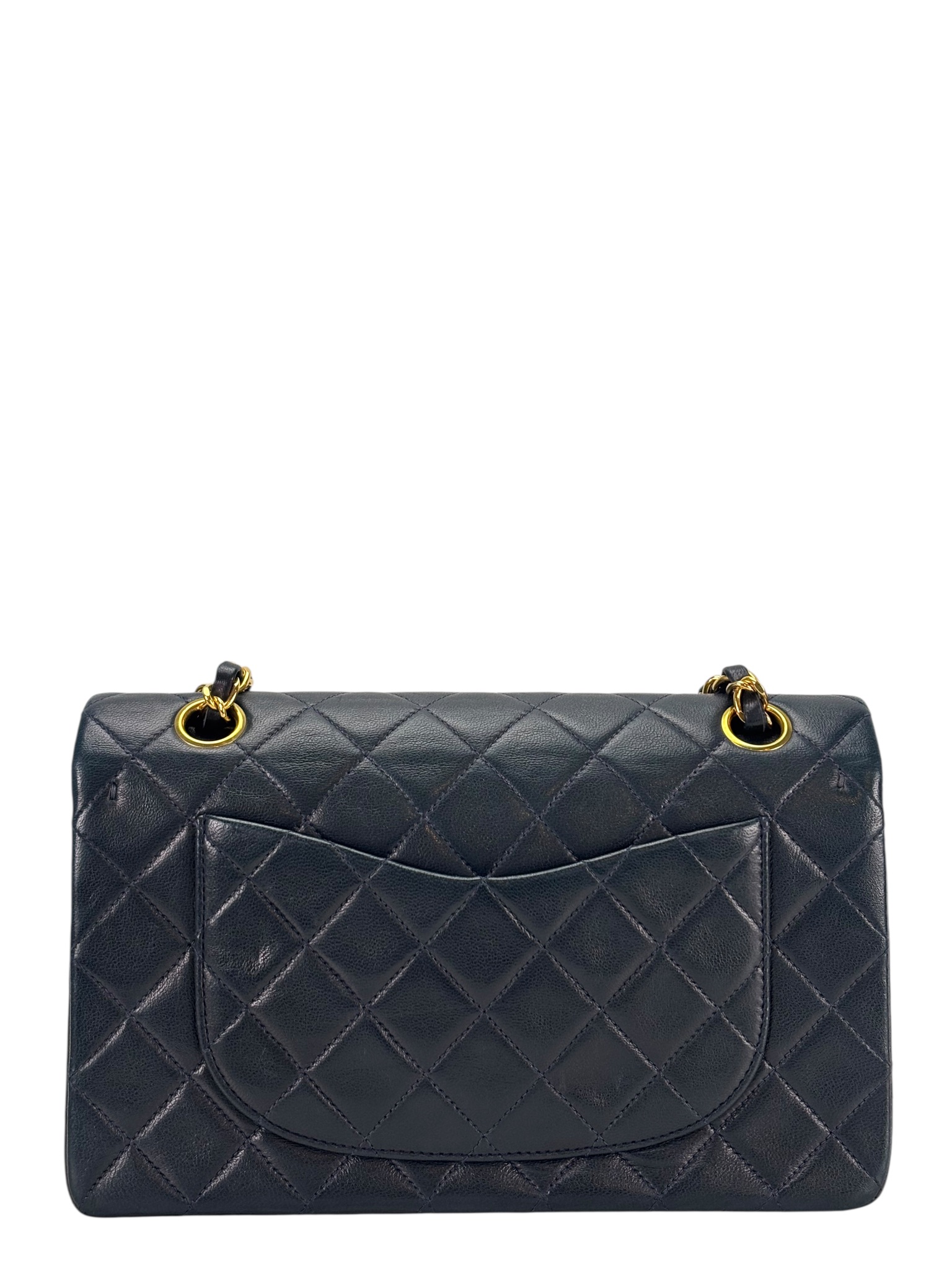 CHANEL - Small Classic Double Flap Bag Lambskin Gold Hardware (CF23)