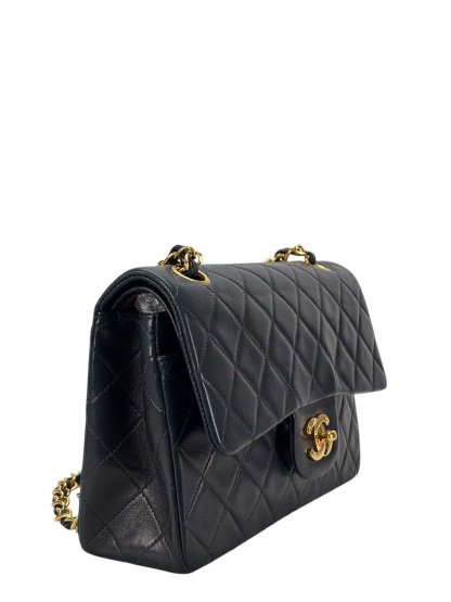 CHANEL - Small Classic Double Flap Bag Lambskin Gold Hardware (CF23)