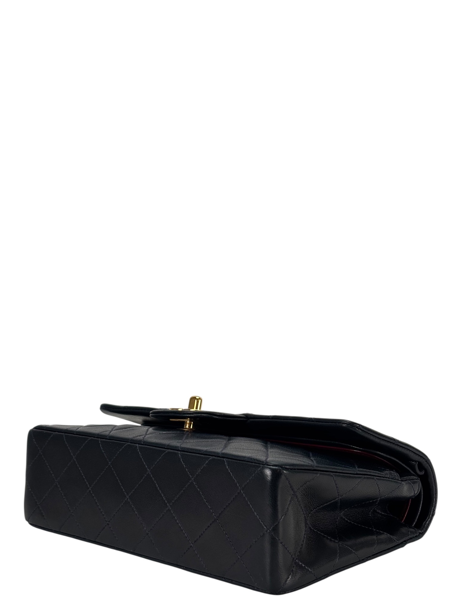 CHANEL - Small Classic Double Flap Bag Lambskin Gold Hardware (CF23)