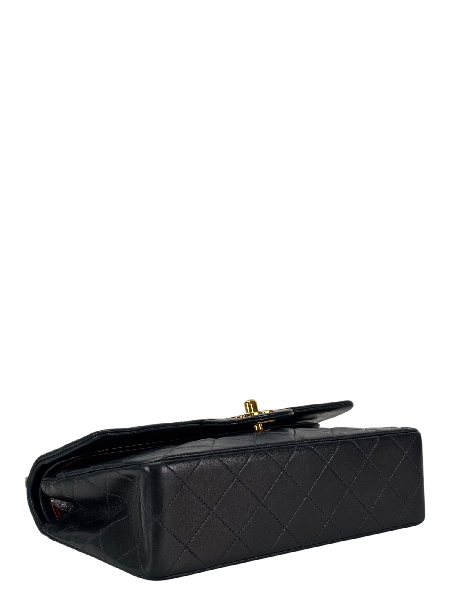 CHANEL - Small Classic Double Flap Bag Lambskin Gold Hardware (CF23)