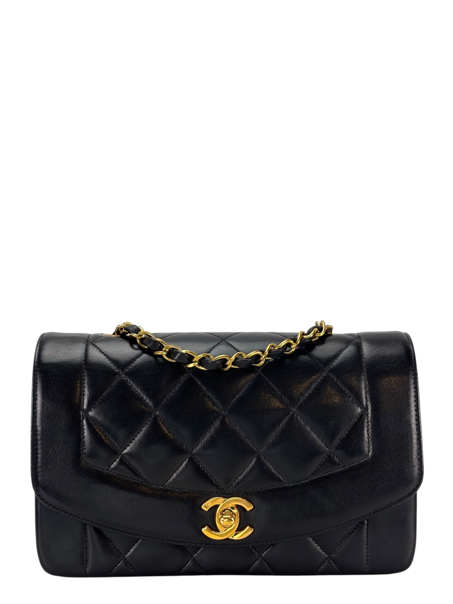 CHANEL - Small Classic Double Flap Bag Lambskin Gold Hardware (CF23)