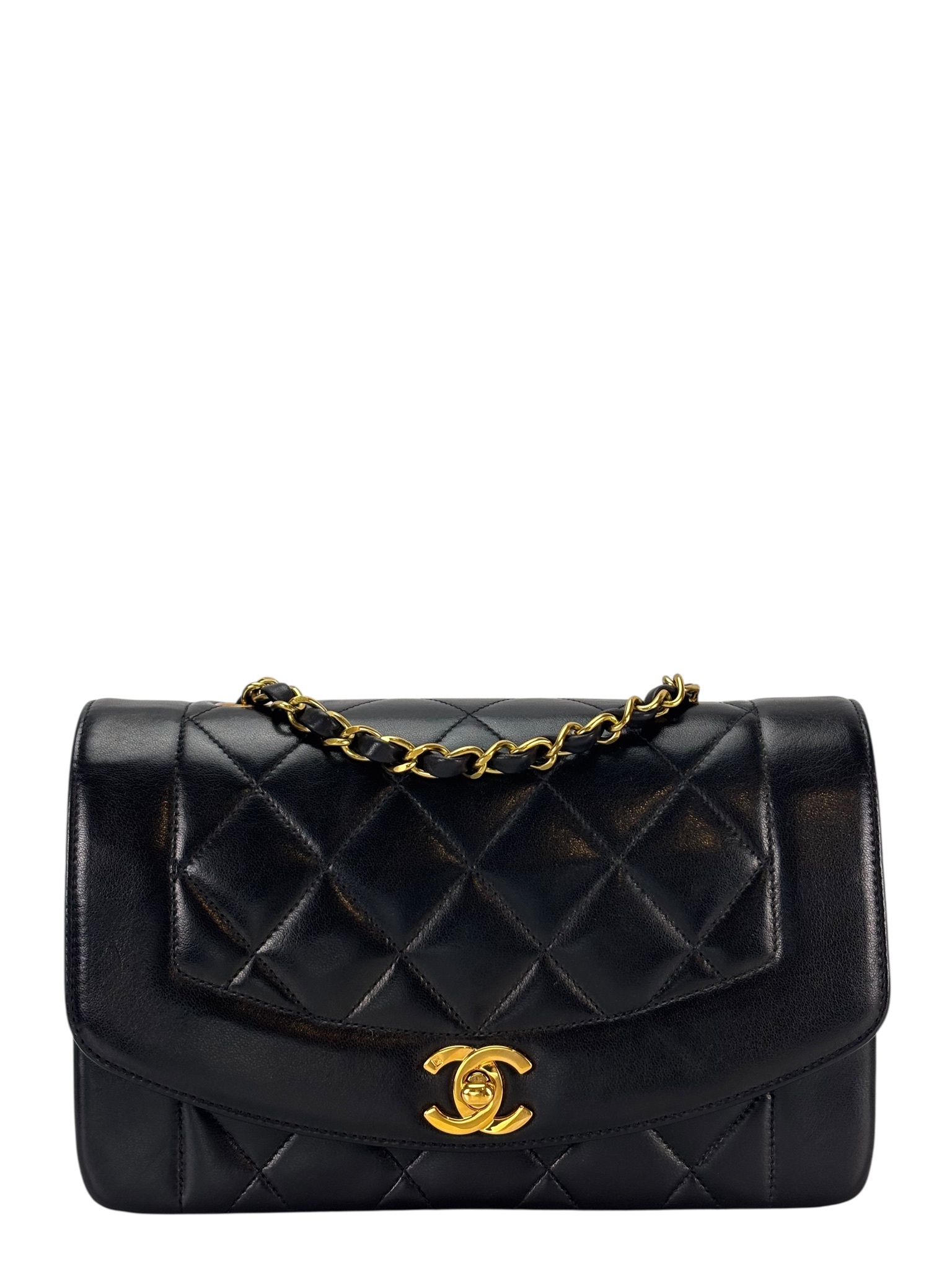 CHANEL - Small Classic Double Flap Bag Lambskin Gold Hardware (CF23)