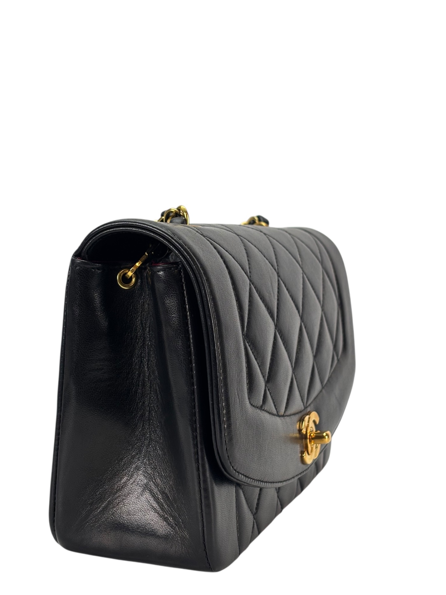 CHANEL - Small Classic Double Flap Bag Lambskin Gold Hardware (CF23)