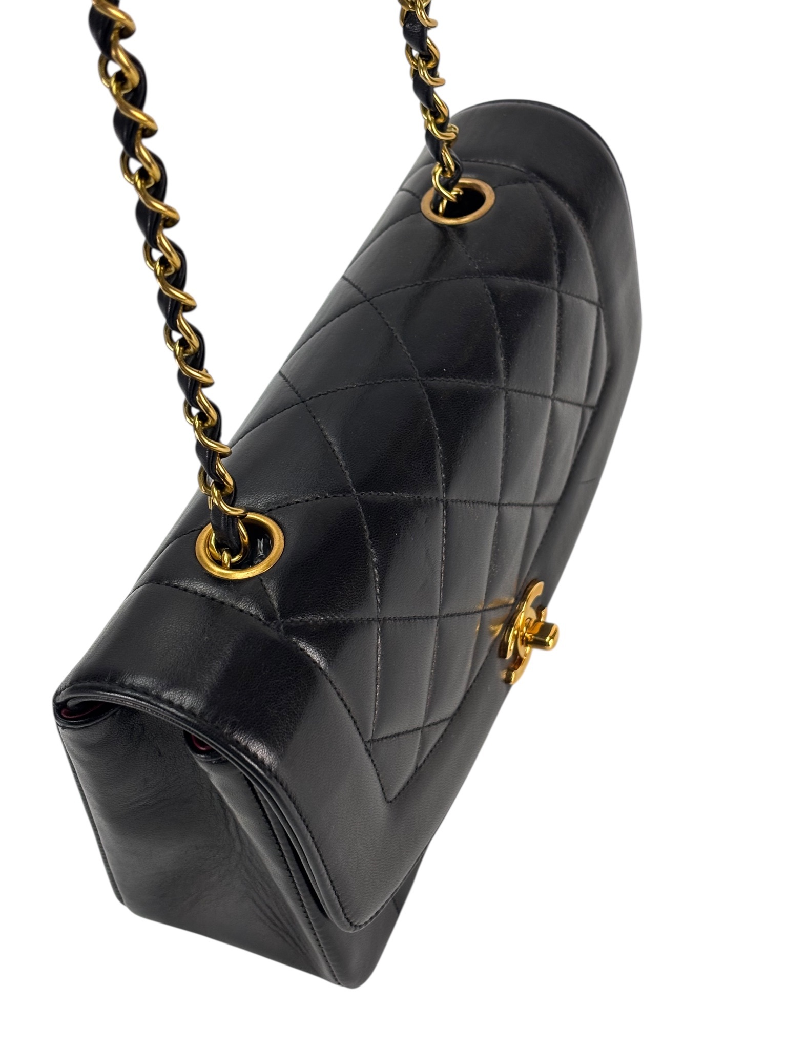 CHANEL - Small Classic Double Flap Bag Lambskin Gold Hardware (CF23)