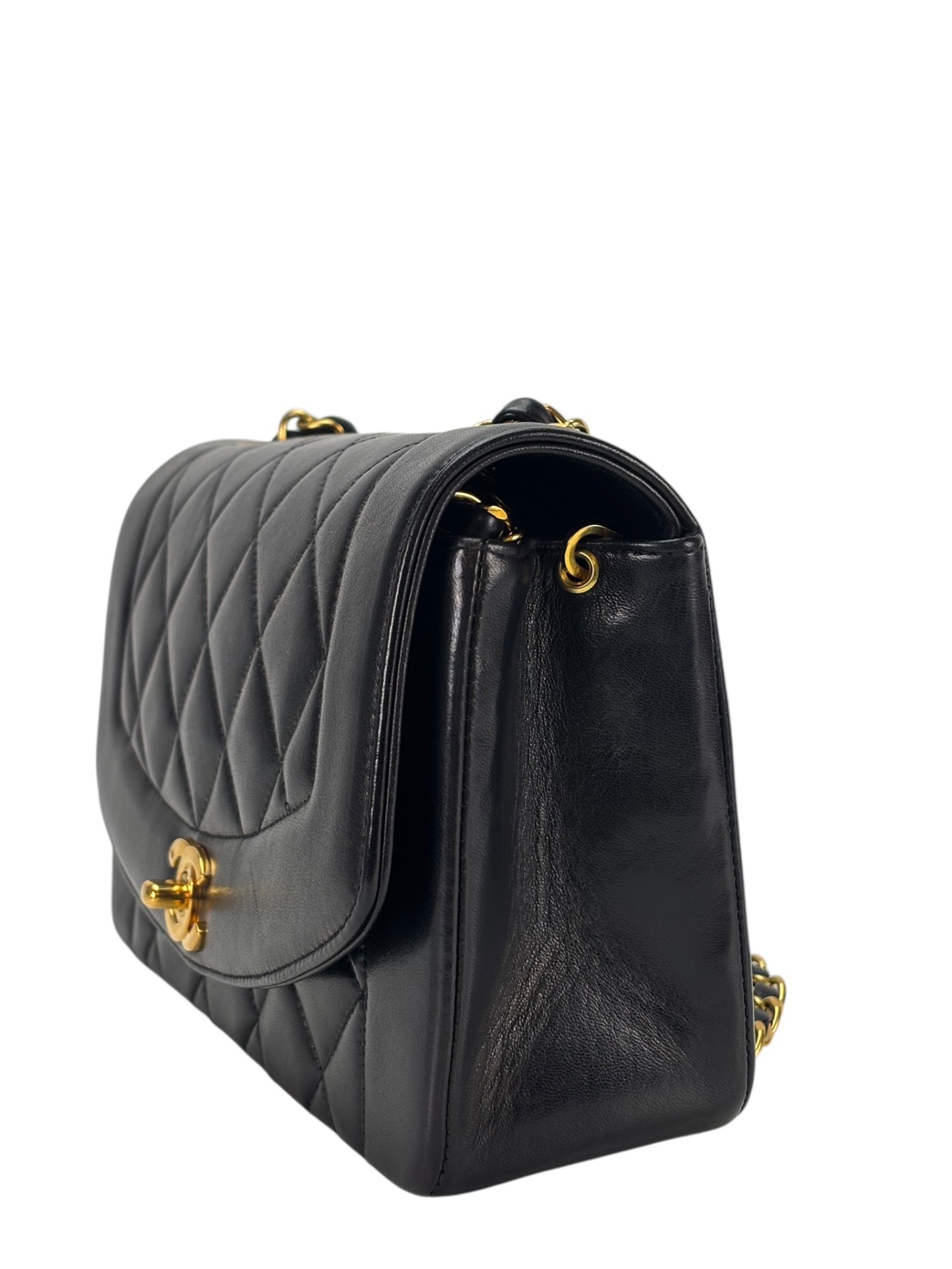 CHANEL - Small Classic Double Flap Bag Lambskin Gold Hardware (CF23)