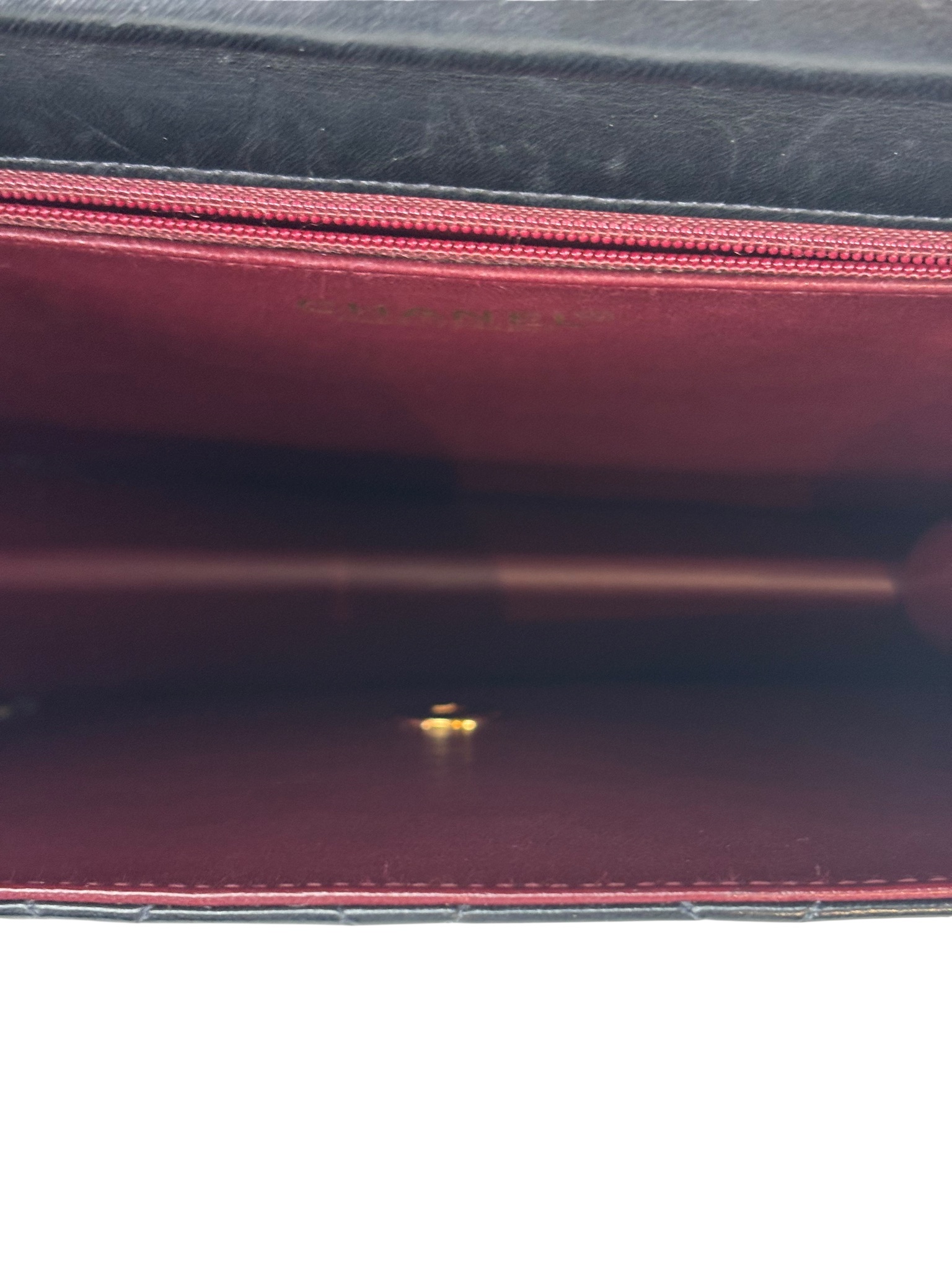 CHANEL - Black Lambskin Mini Classic Square Flap Shoulder Bag 20