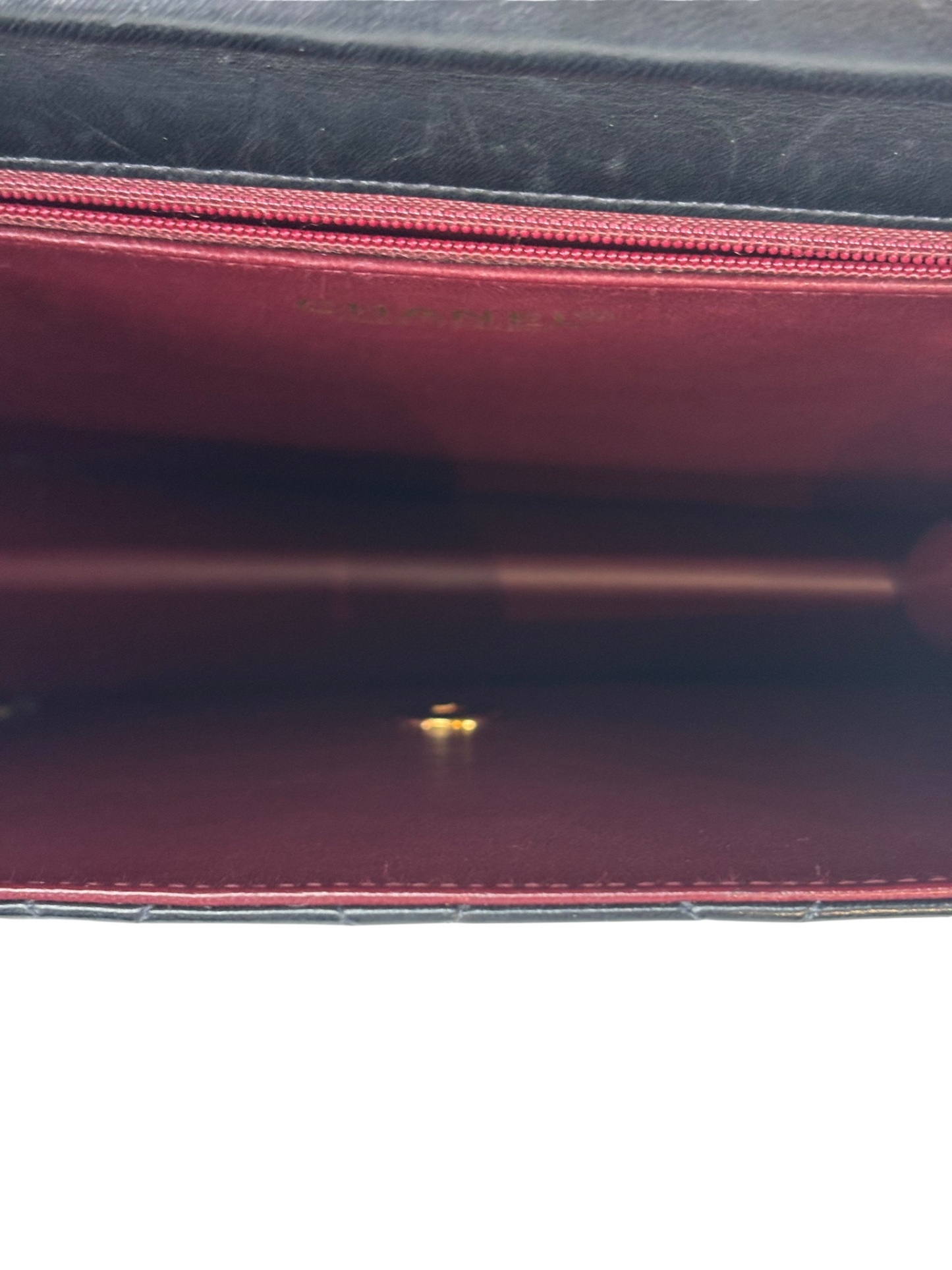 CHANEL - Black Lambskin Mini Classic Square Flap Shoulder Bag 20