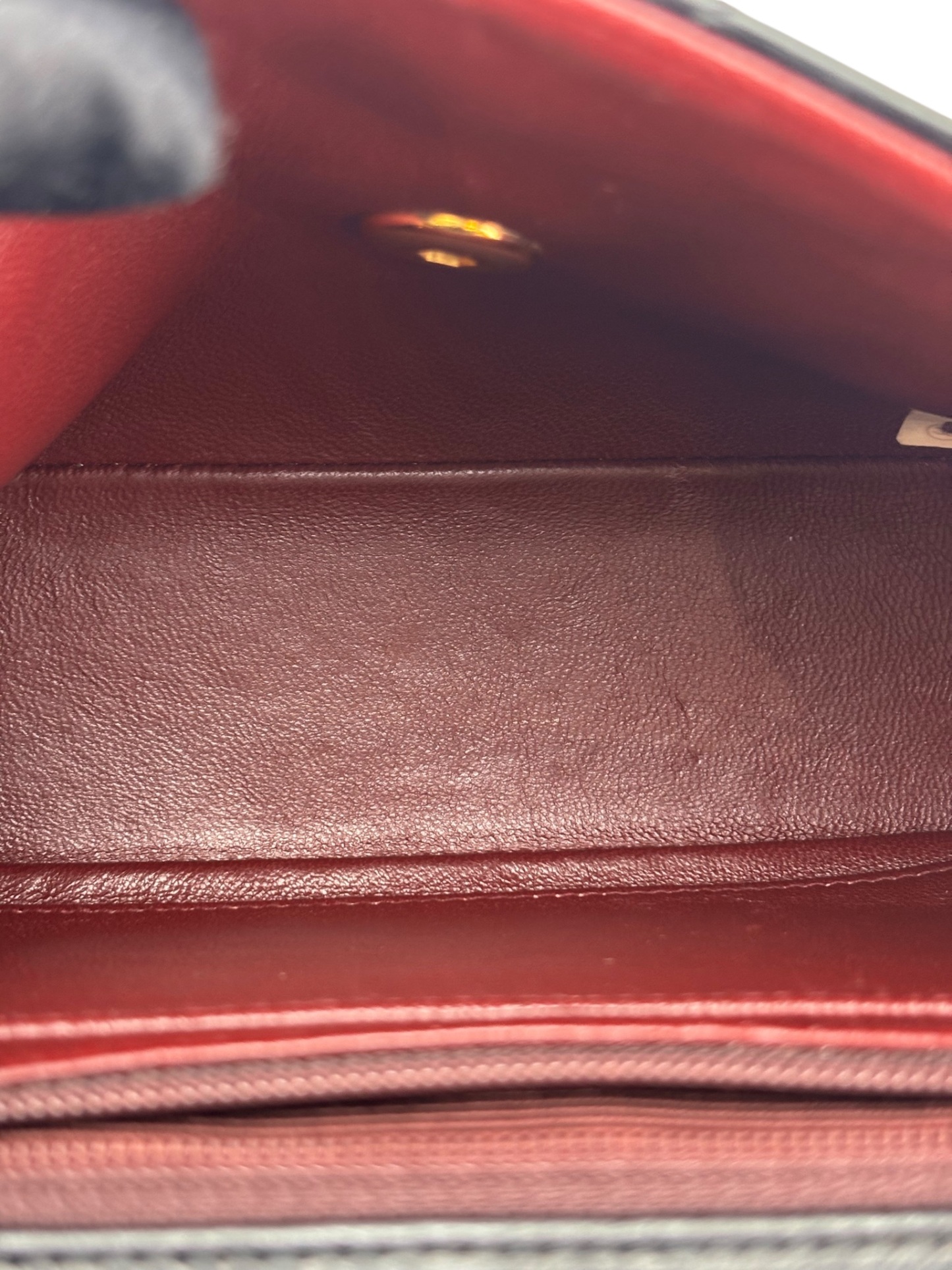 CHANEL - Black Lambskin Mini Classic Square Flap Shoulder Bag 17