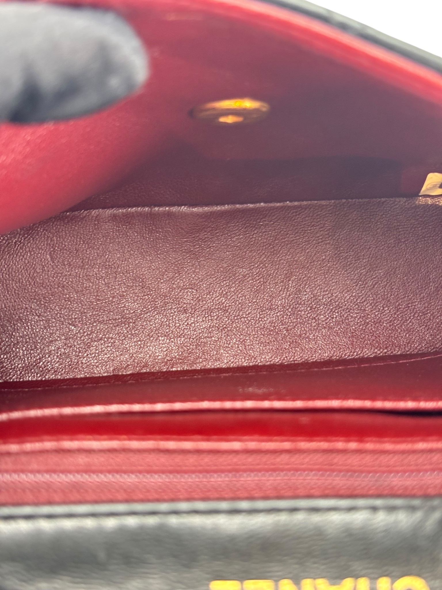 CHANEL - Black Lambskin Mini Classic Square Flap Shoulder Bag 17