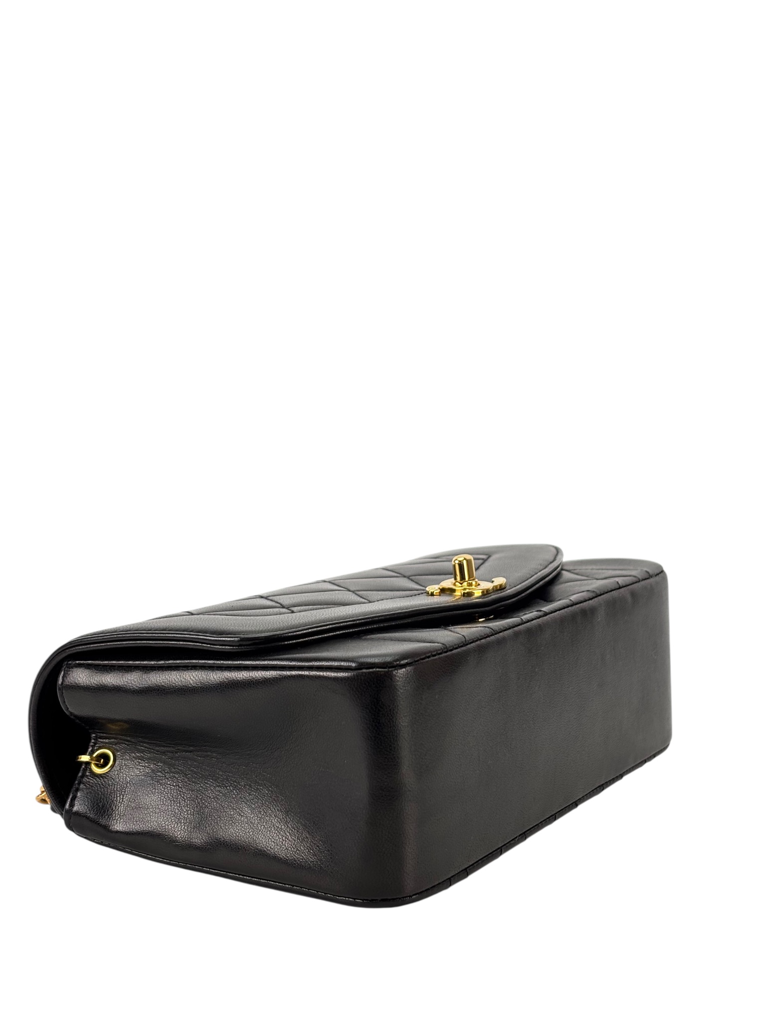 CHANEL - Black Lambskin Small Diana Shoulder Bag