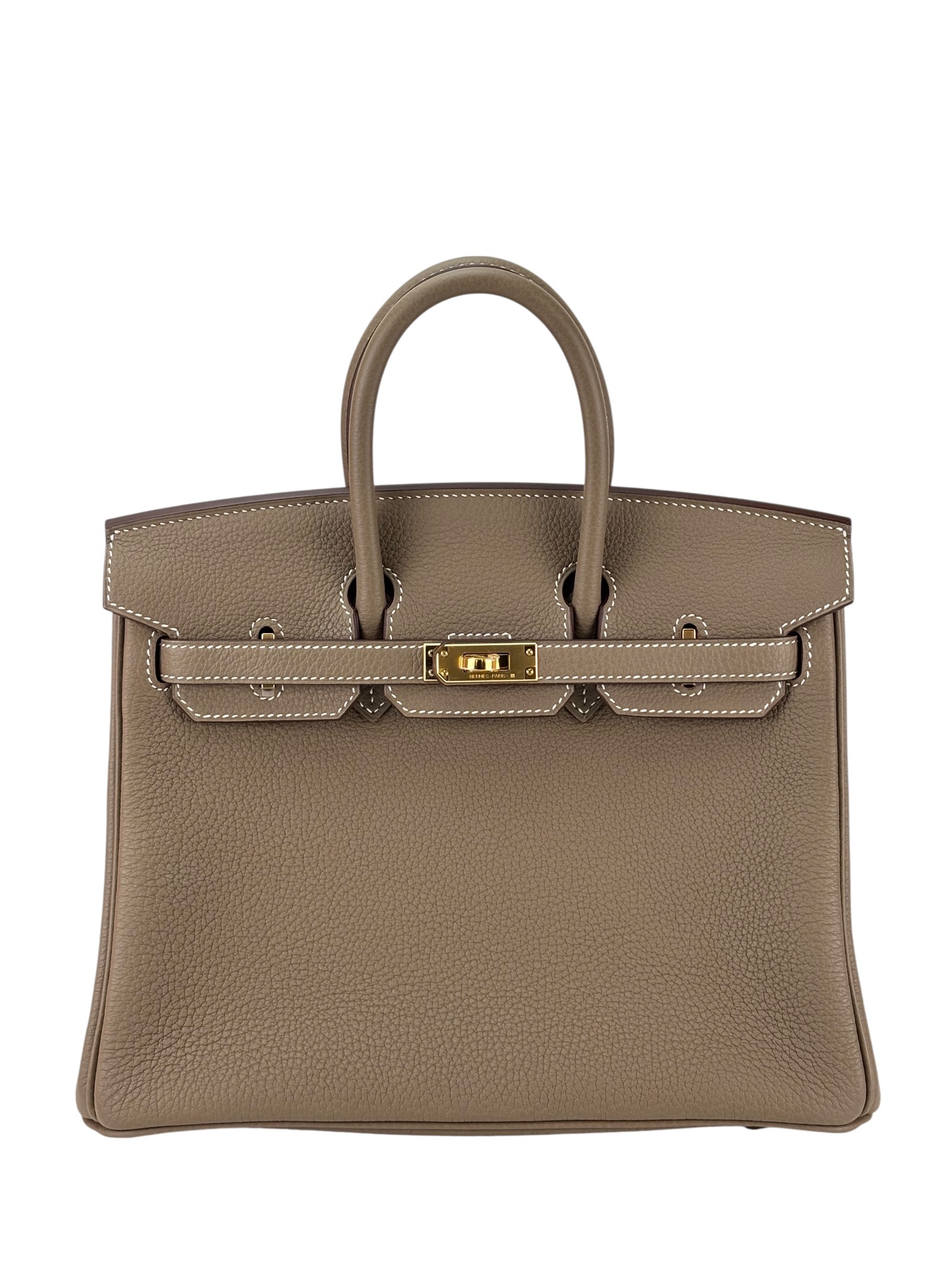 HERMES - Birkin 25 Etoupe Togo Gold Hardware  