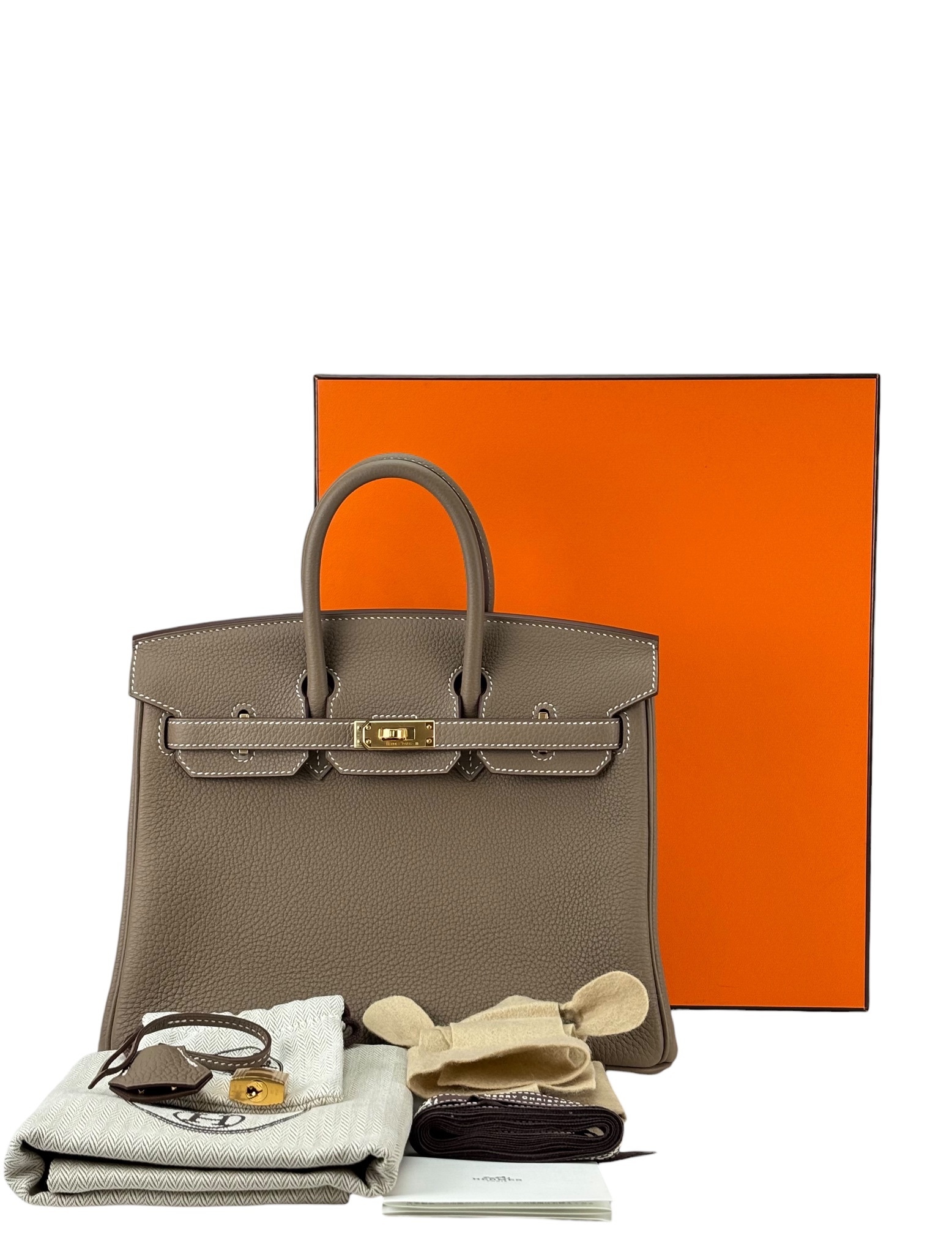 HERMES - Birkin 25 Etoupe Togo Gold Hardware  