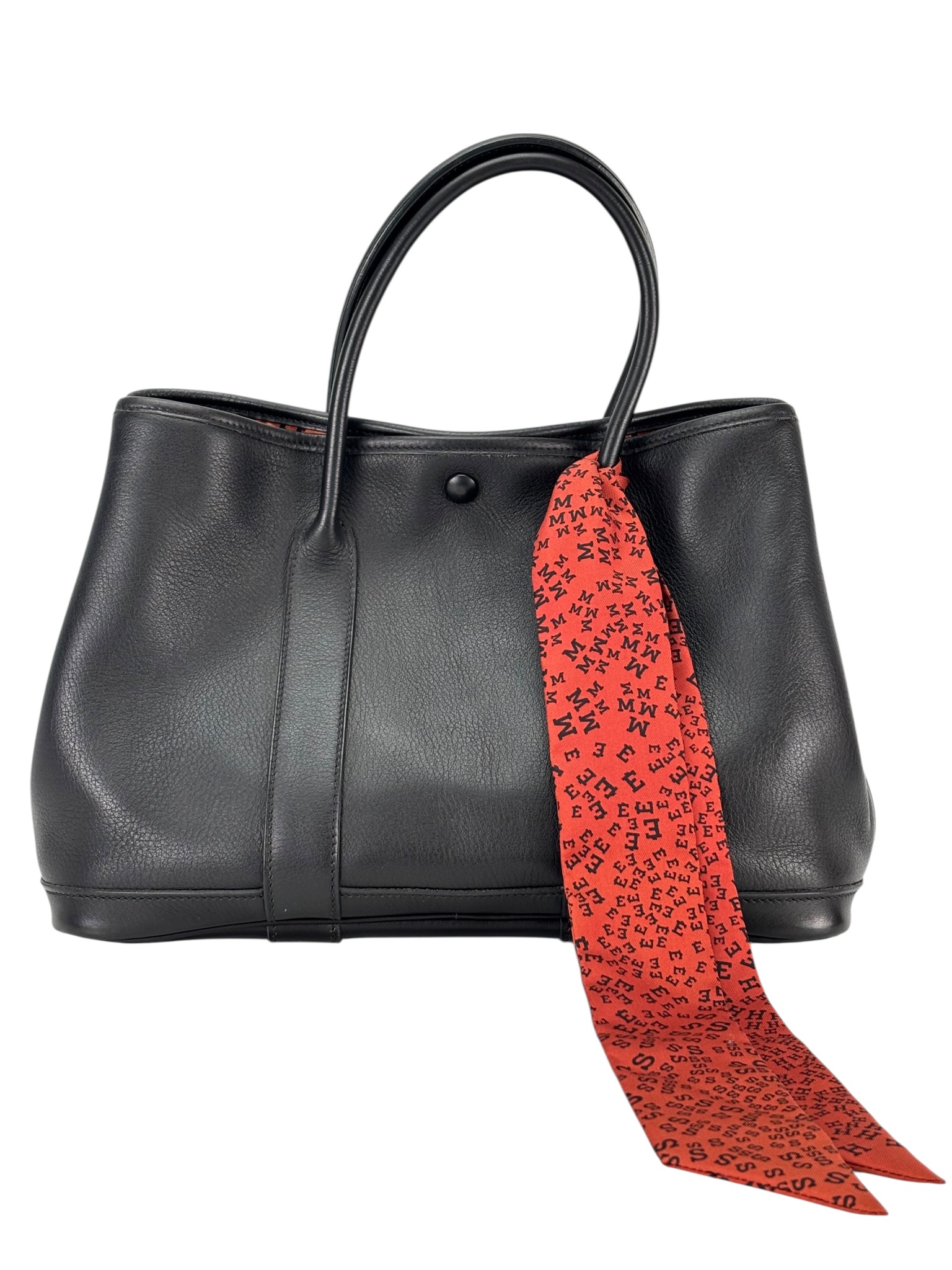 【新品・未使用】HERMES ノベルティブラック ハンドバック再出品 HERMES - Garden Party 30 Black Swift – Camellia Vintage Tokyo