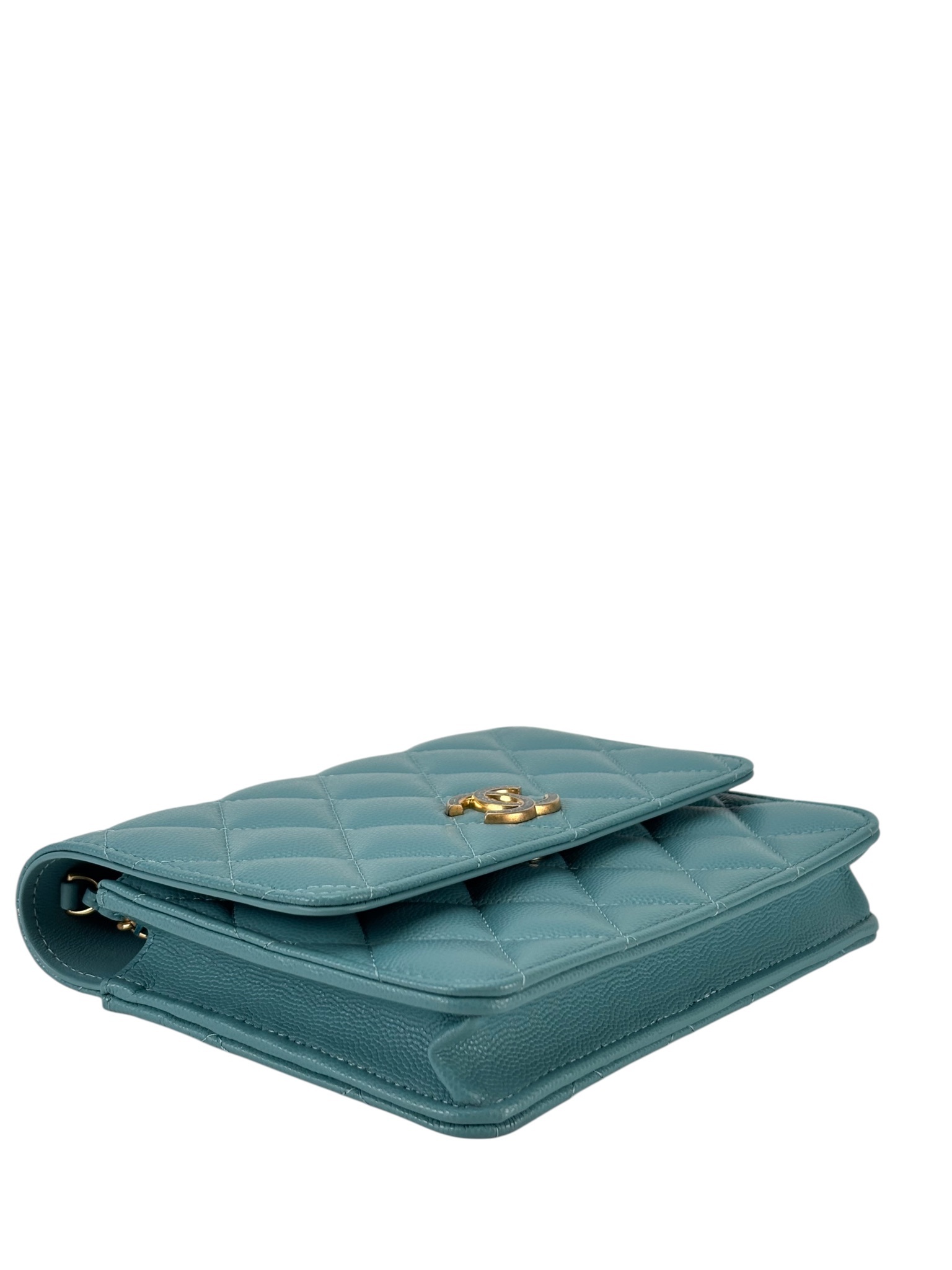 CHANEL - 24C Blue Caviar Roller Skate Chain WOC