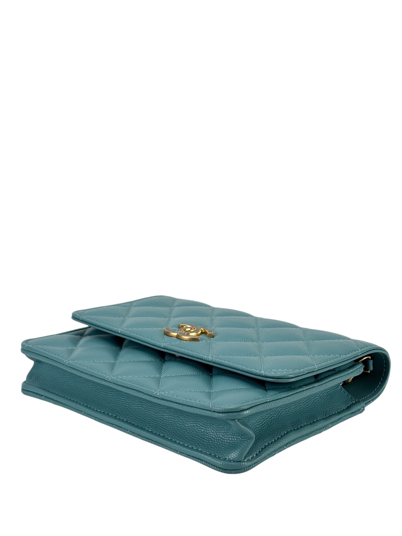 CHANEL - 24C Blue Caviar Roller Skate Chain WOC