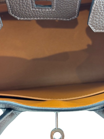 HERMES - Birkin 25 Chocolate Toffee Togo Palladium Hardware  