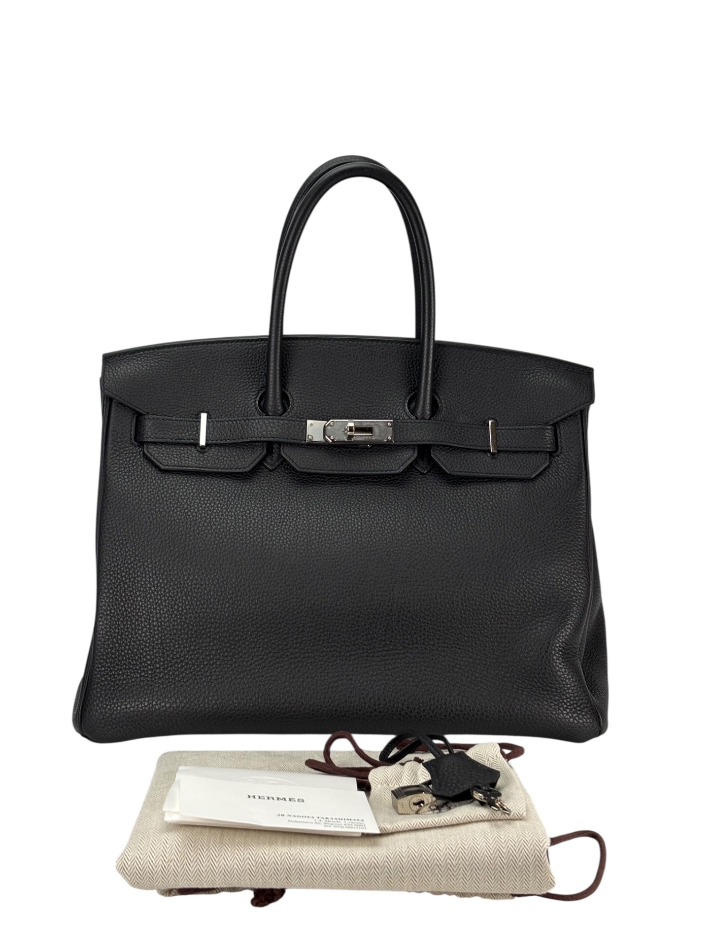 HERMES - Birkin 35 Black Togo Palladium Hardware 