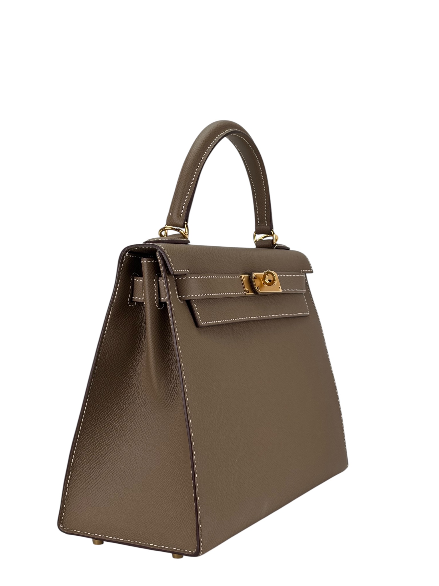 HERMES - Kelly 28 Etoupe Epsom Gold Hardware