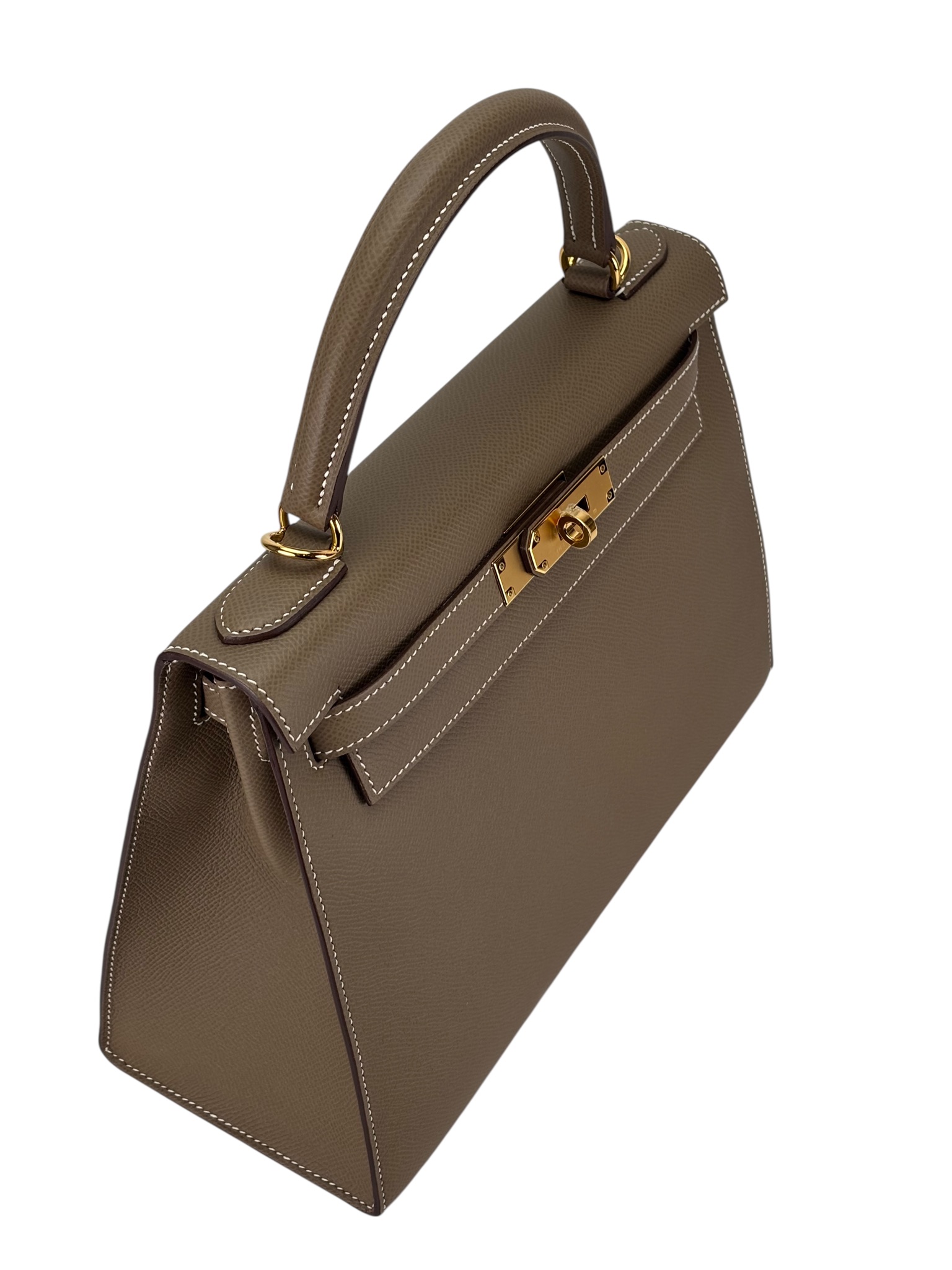 HERMES - Kelly 28 Etoupe Epsom Gold Hardware