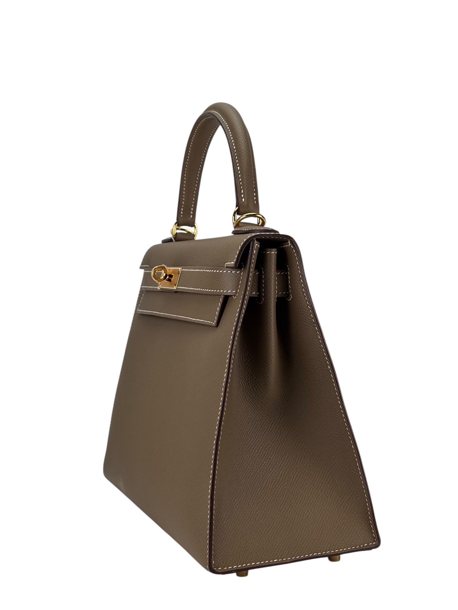 HERMES - Kelly 28 Etoupe Epsom Gold Hardware