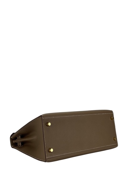 HERMES - Kelly 28 Etoupe Epsom Gold Hardware