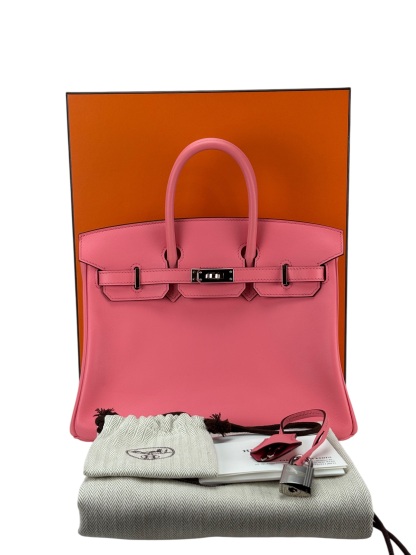HERMES - Birkin 25 U5 Rose Lipstick Swift Palladium Hardware 
