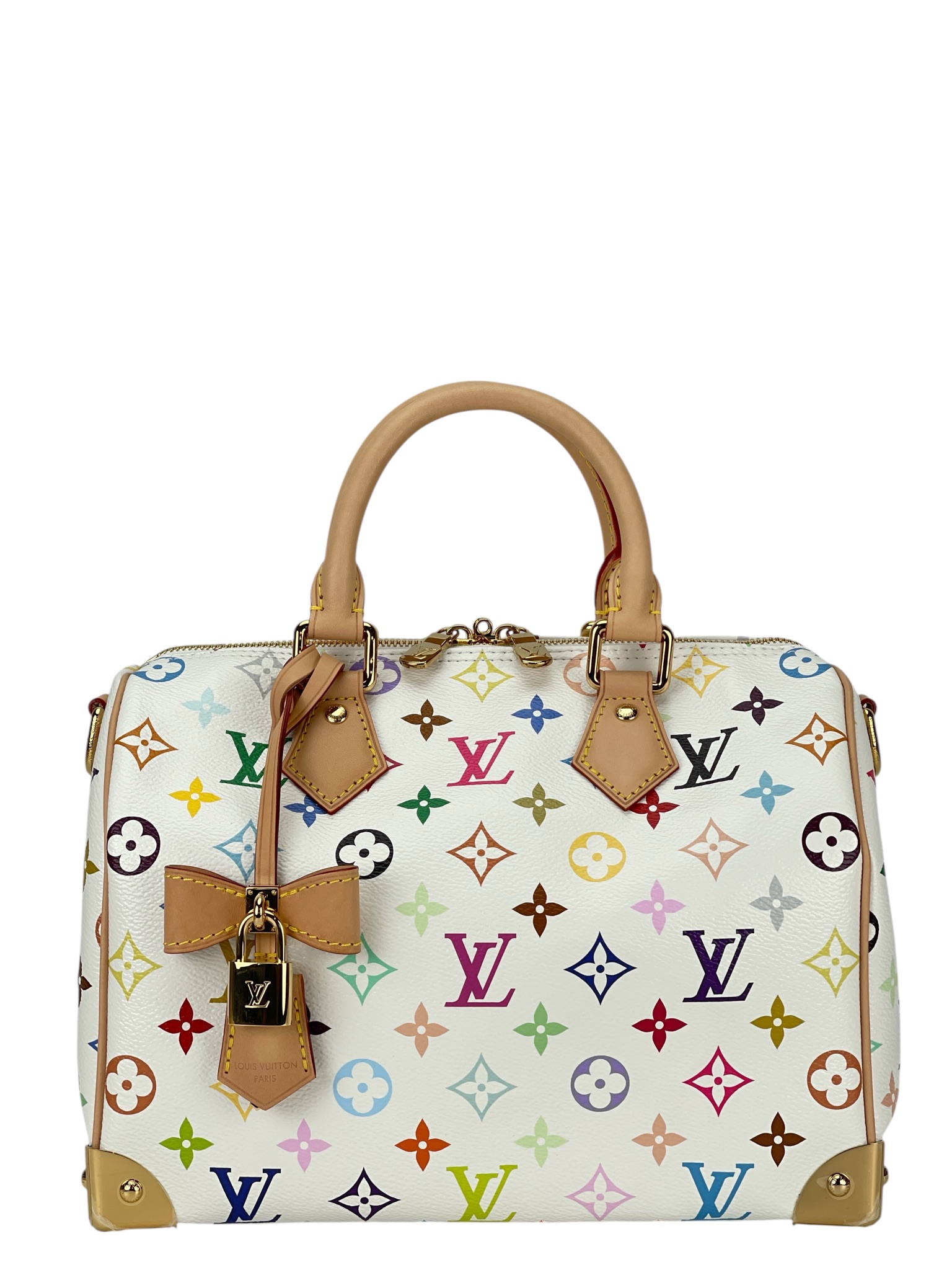LOUIS VUITTON - LV x TM Speedy 25 White Monogram Multicolor
