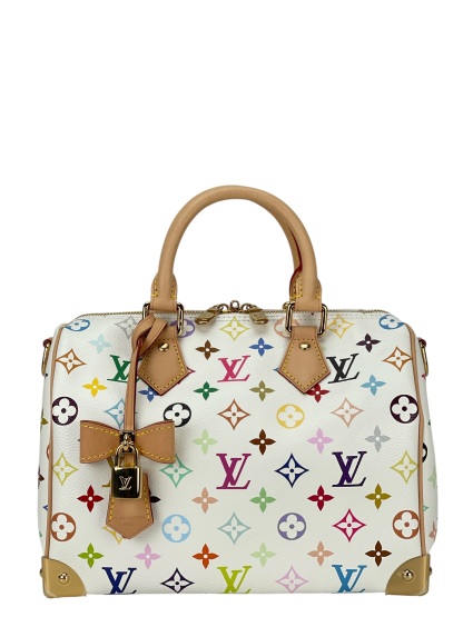 LOUIS VUITTON - LV x TM Speedy 25 White Monogram Multicolor