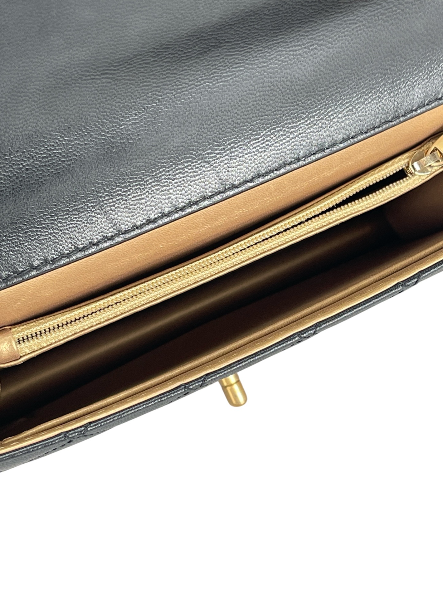 CHANEL - Goatskin Quilted Small Chic Pearls Flap Bag Black