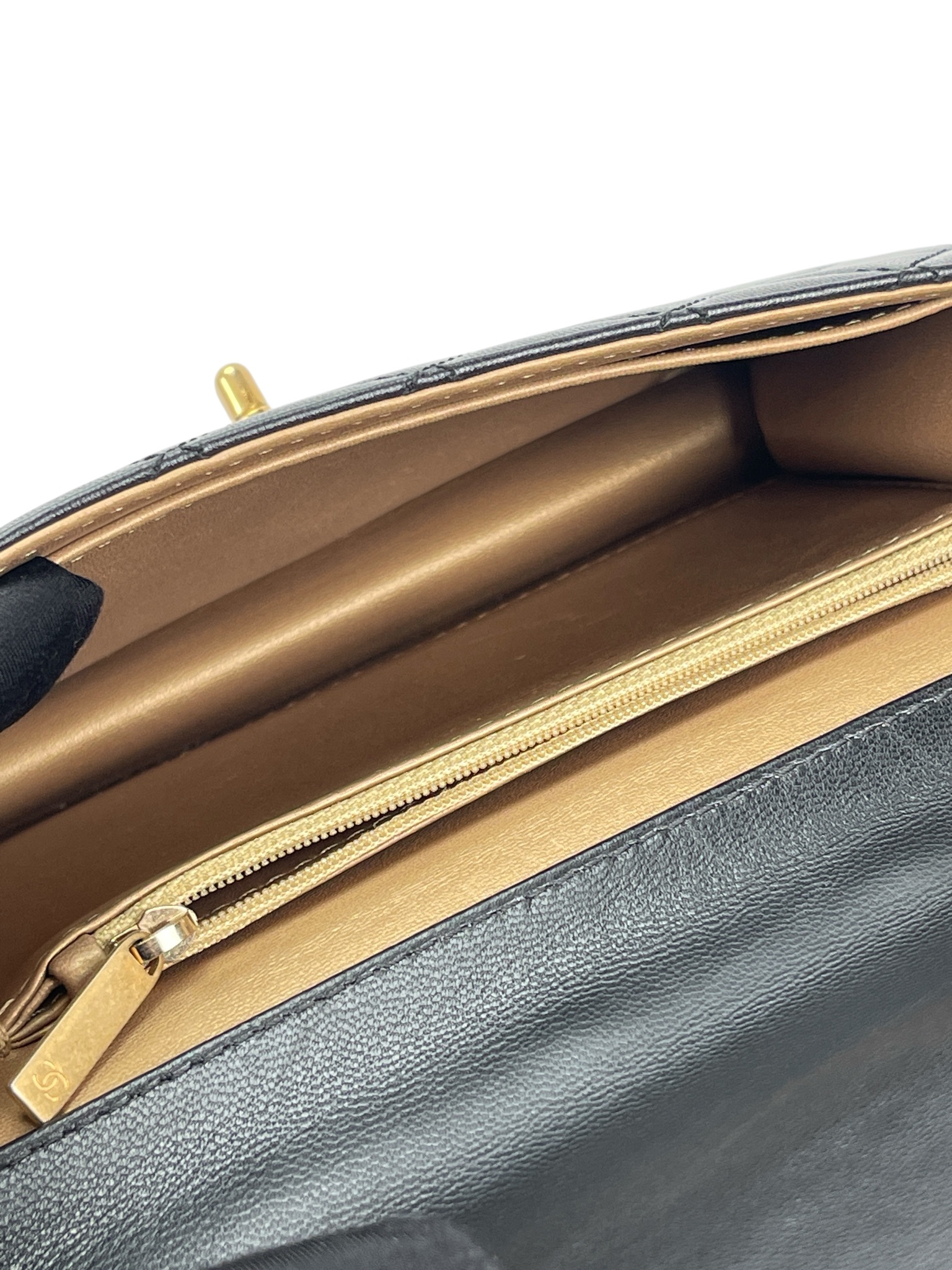 CHANEL - Goatskin Quilted Small Chic Pearls Flap Bag Black