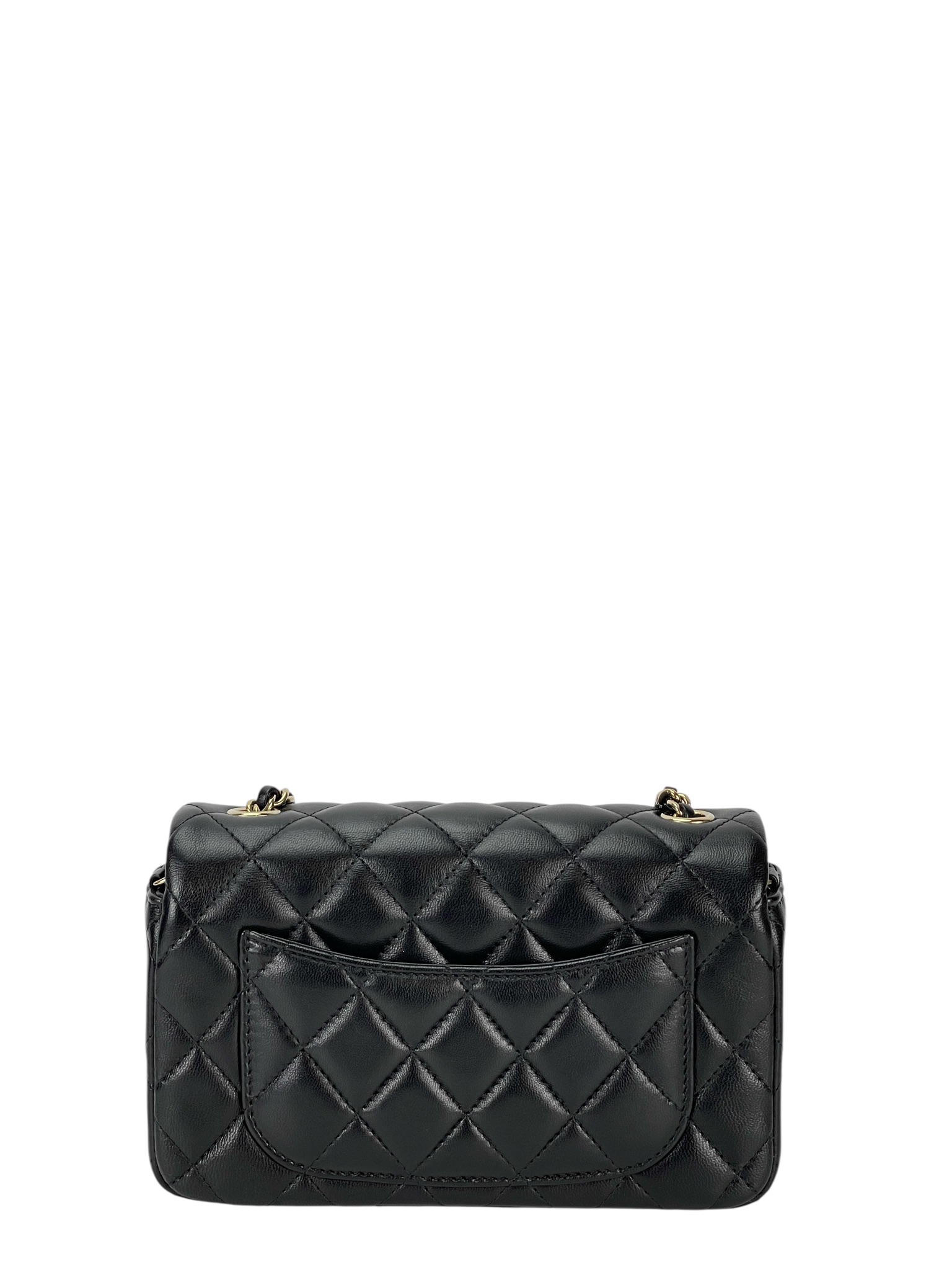 CHANEL - Mini Classic Flap Bag Gold Hardware Black Lambskin