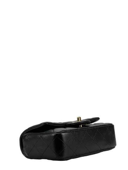 CHANEL - Mini Classic Flap Bag Gold Hardware Black Lambskin