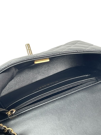 CHANEL - Mini Classic Flap Bag Gold Hardware Black Lambskin