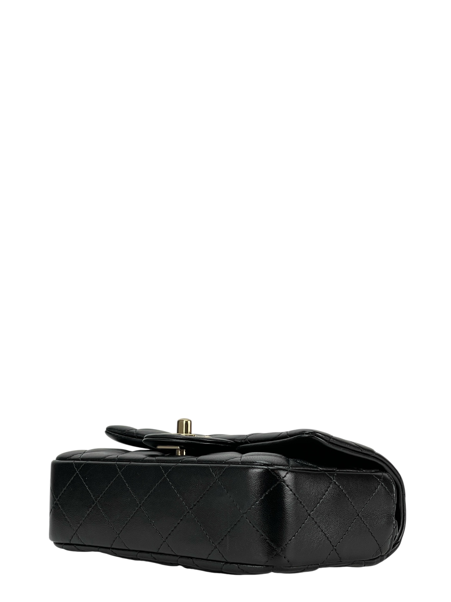 CHANEL - Mini Classic Flap Bag Gold Hardware Black Lambskin