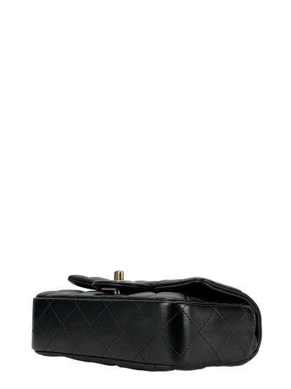 CHANEL - Mini Classic Flap Bag Gold Hardware Black Lambskin