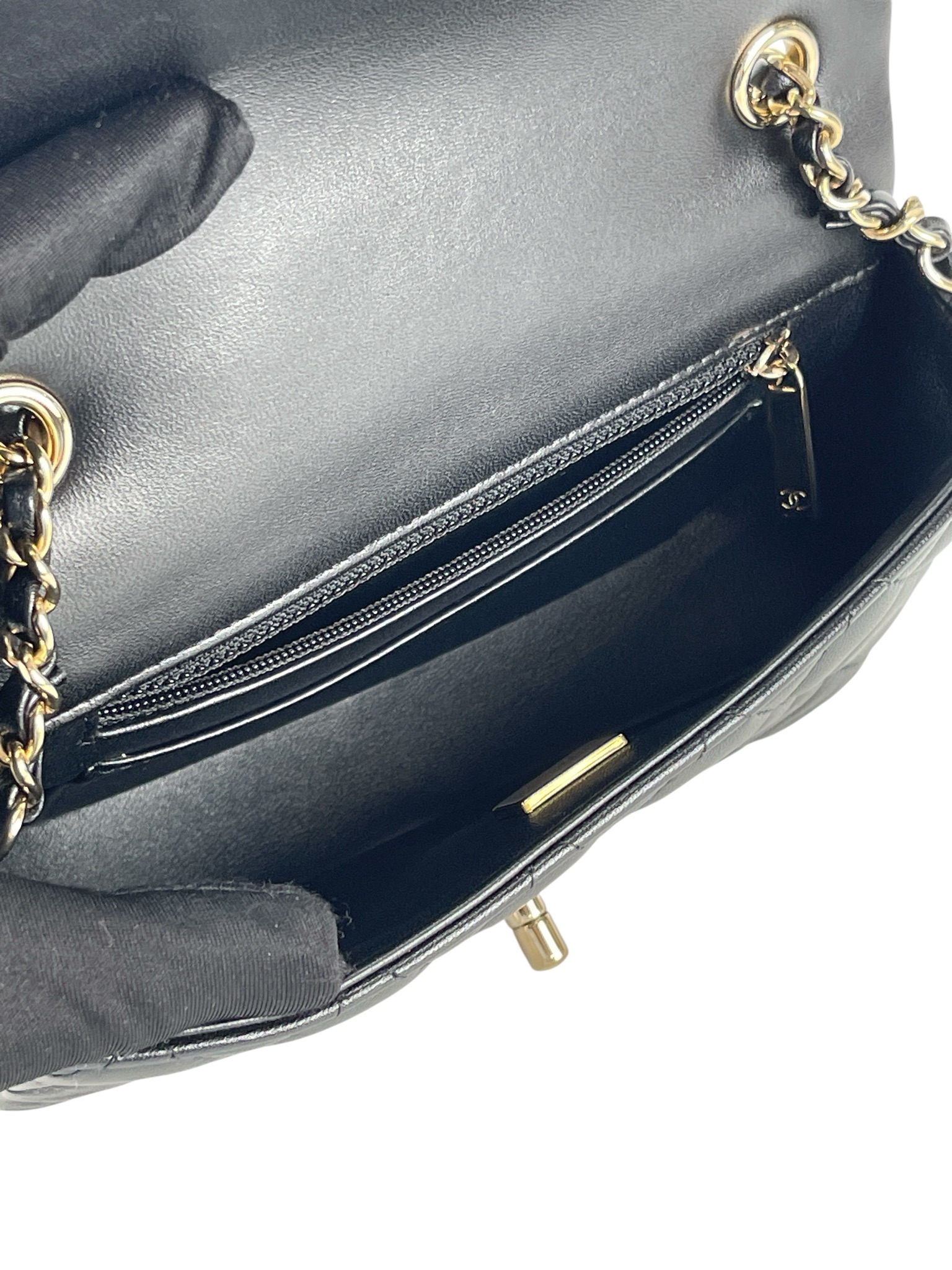 CHANEL - Mini Classic Flap Bag Gold Hardware Black Lambskin