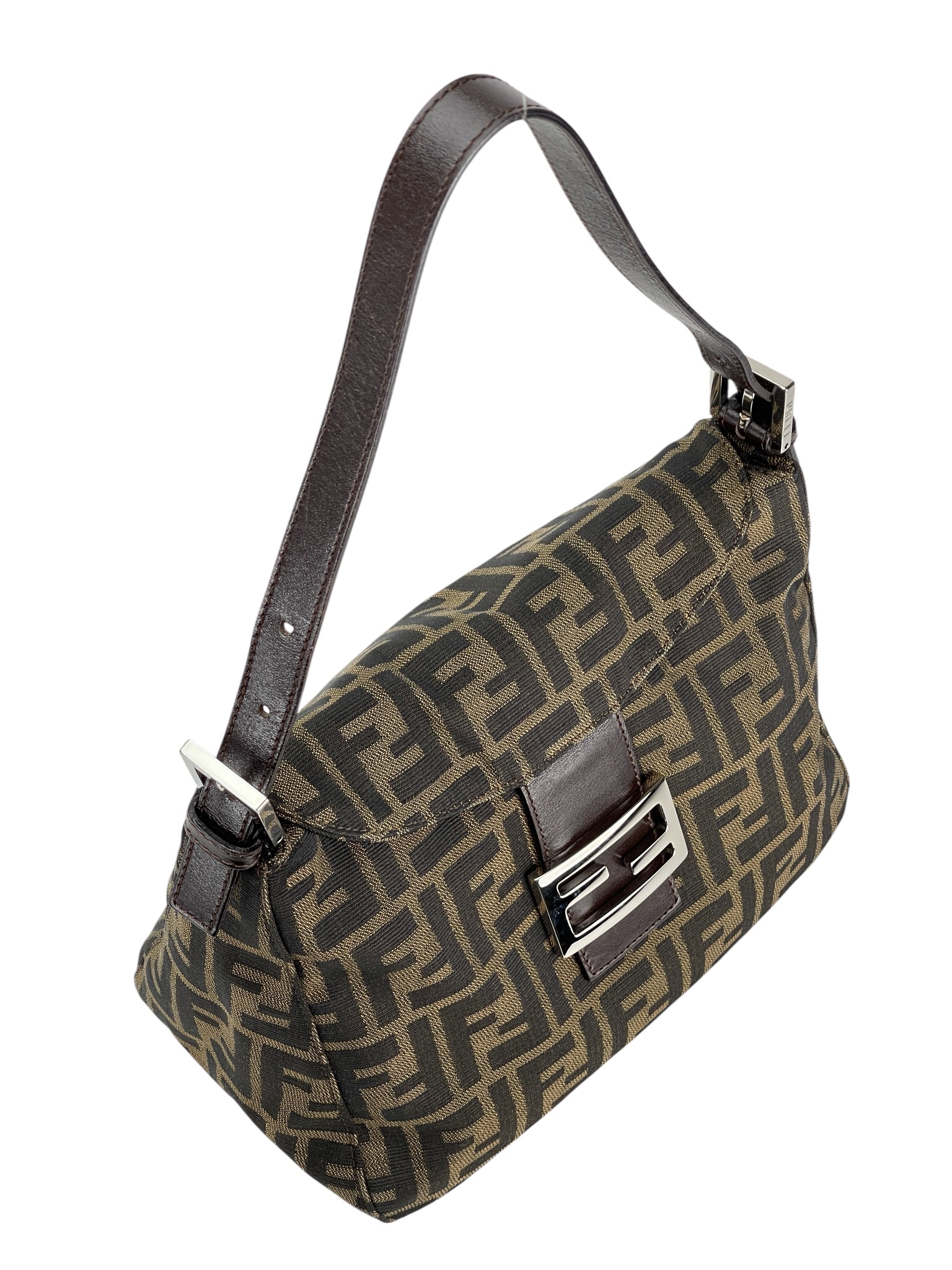 FENDI - Zucca Canvas Zucca Shoulder Bag Silver Hardware