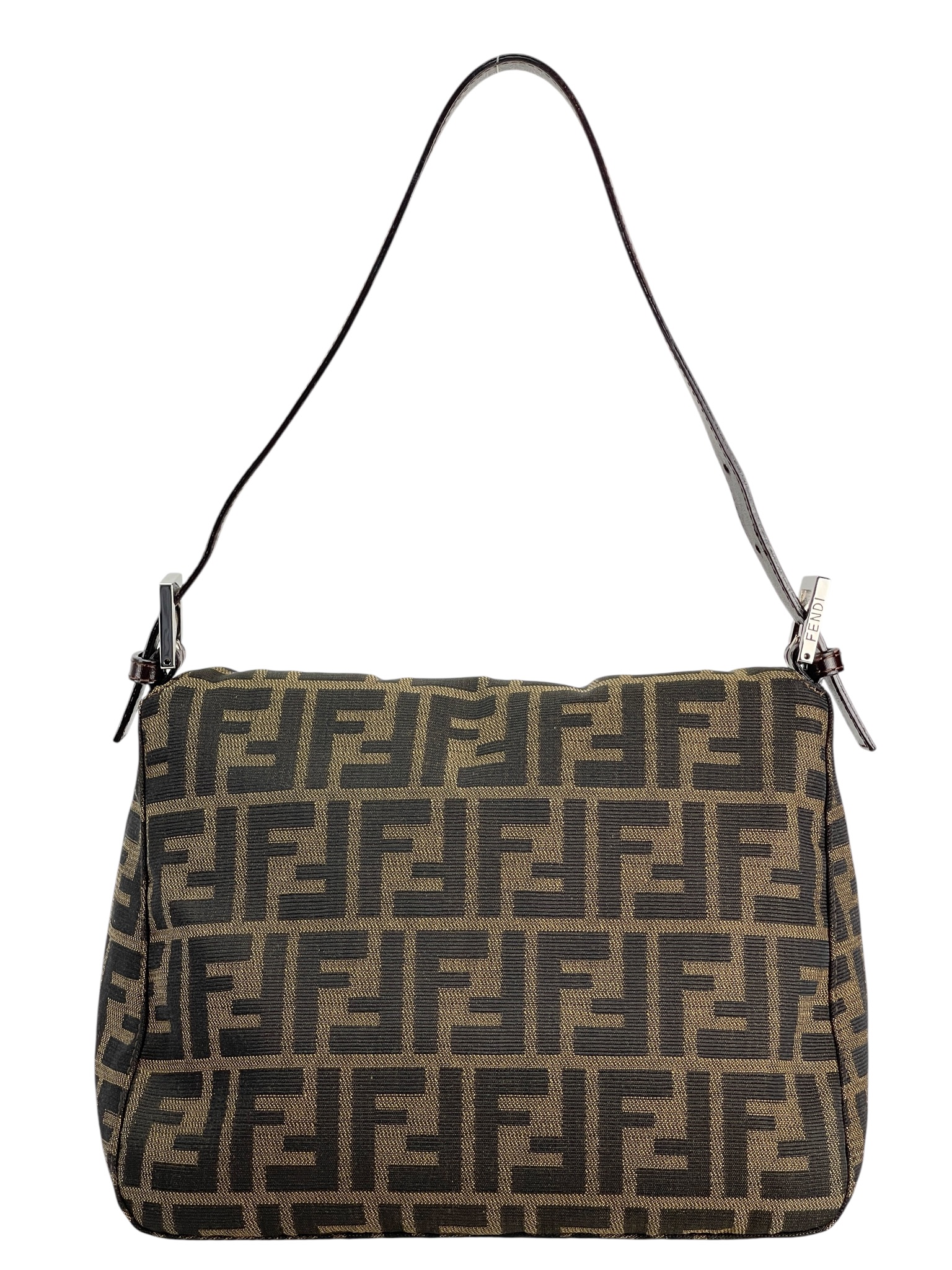 FENDI - Zucca Canvas Zucca Shoulder Bag Silver Hardware