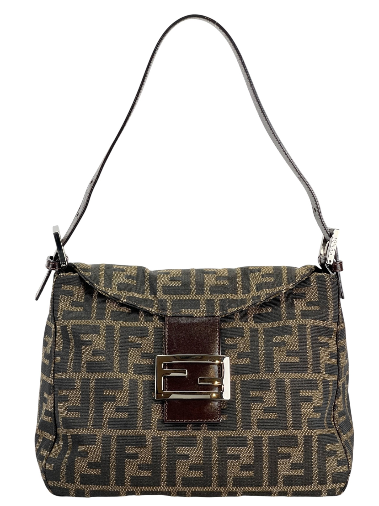 FENDI - Zucca Canvas Zucca Shoulder Bag Silver Hardware