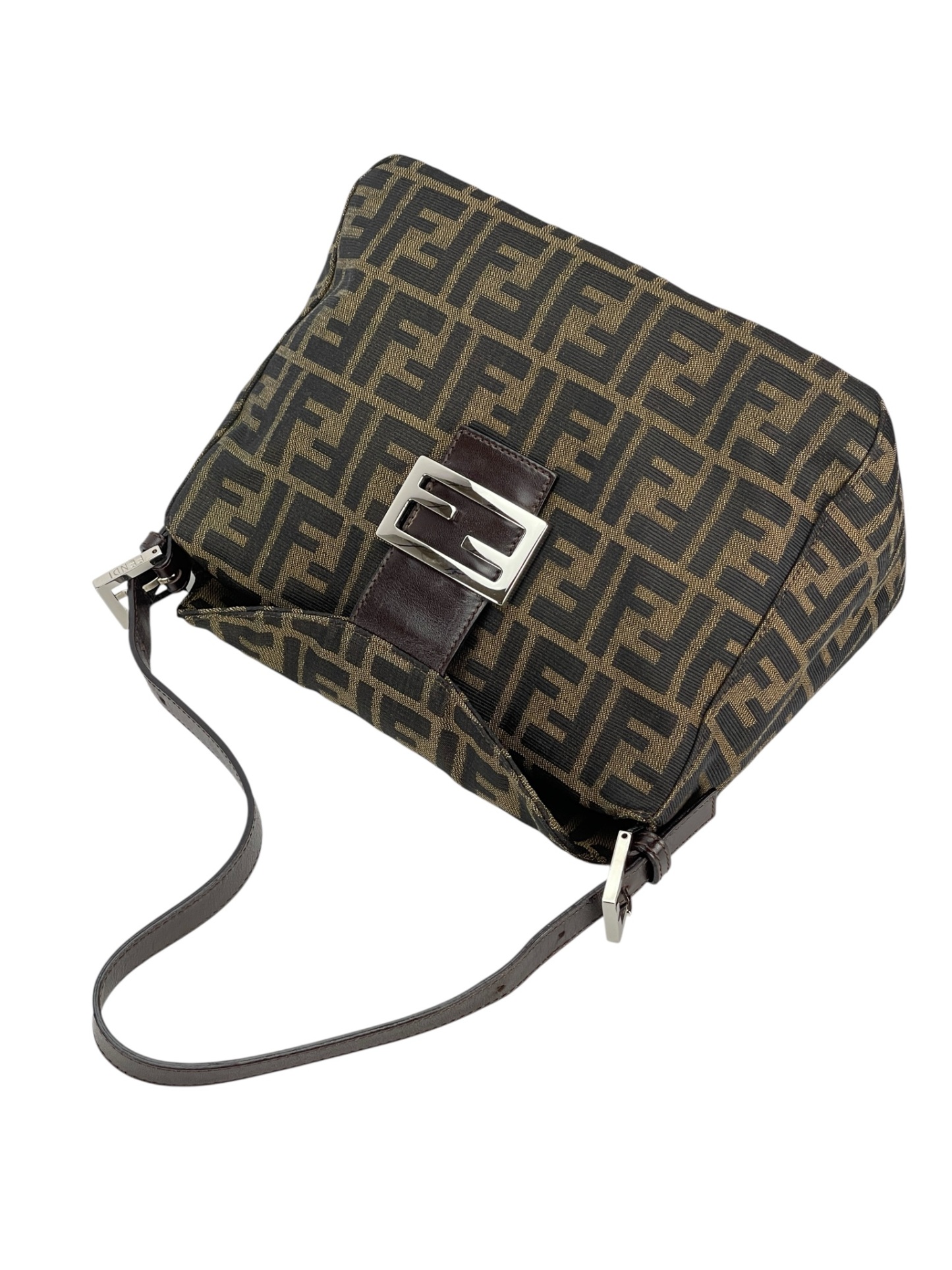 FENDI - Zucca Canvas Zucca Shoulder Bag Silver Hardware