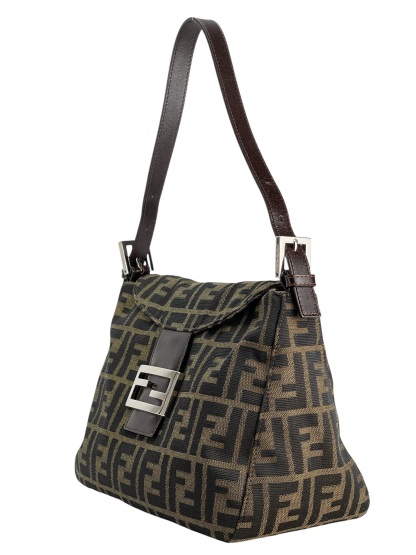 FENDI - Zucca Canvas Zucca Shoulder Bag Silver Hardware