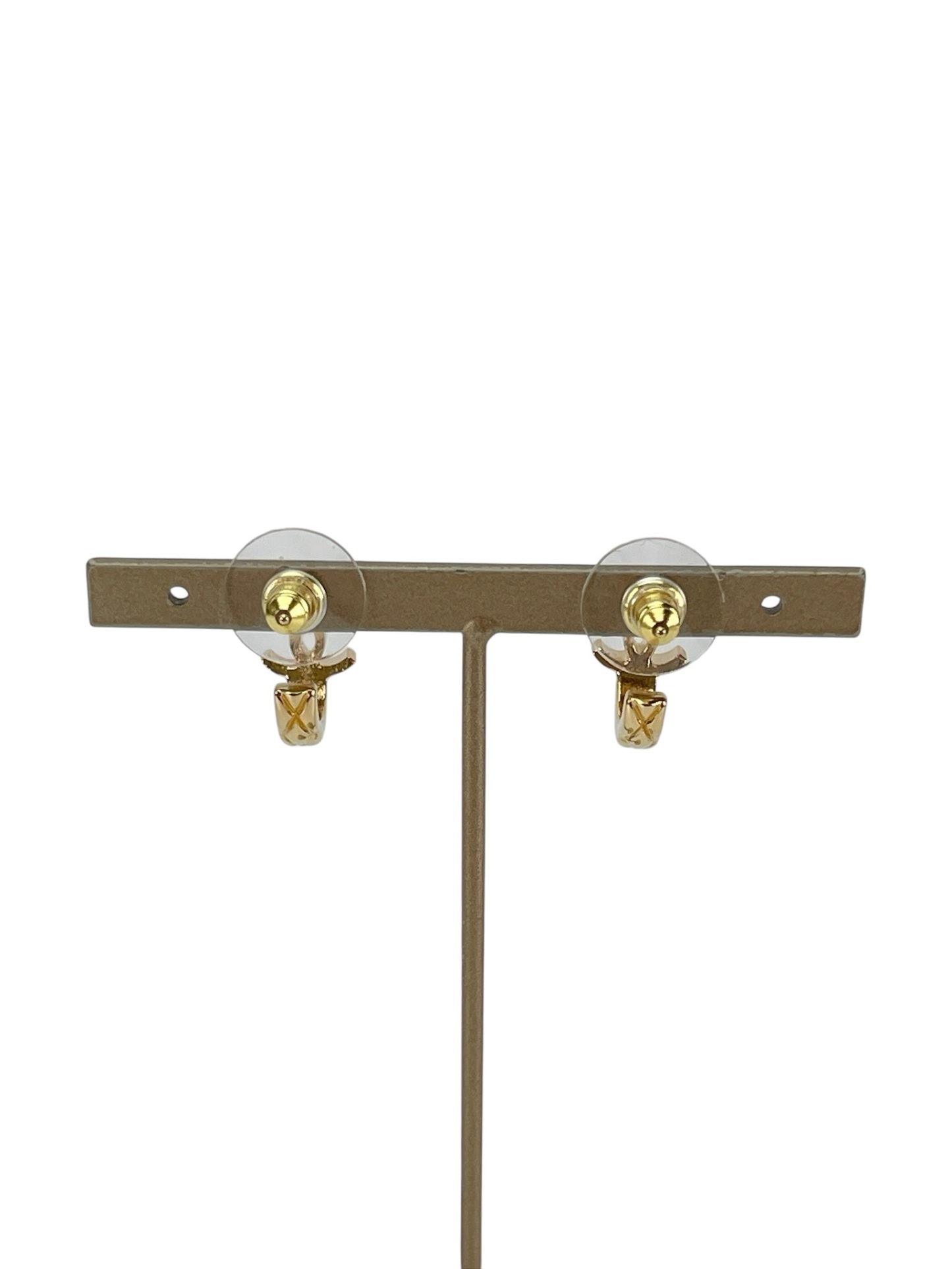 CHANEL - 26P Gold Quilted CC Earrings